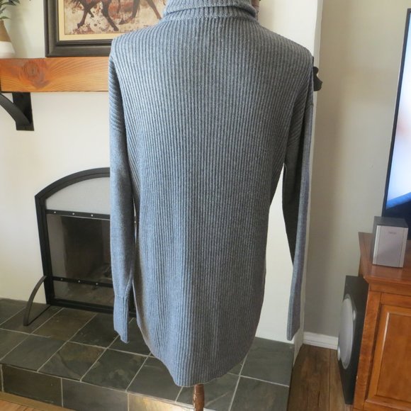 Lou & Grey Turtleneck Knit Sweater Gray S - Picture 6 of 10